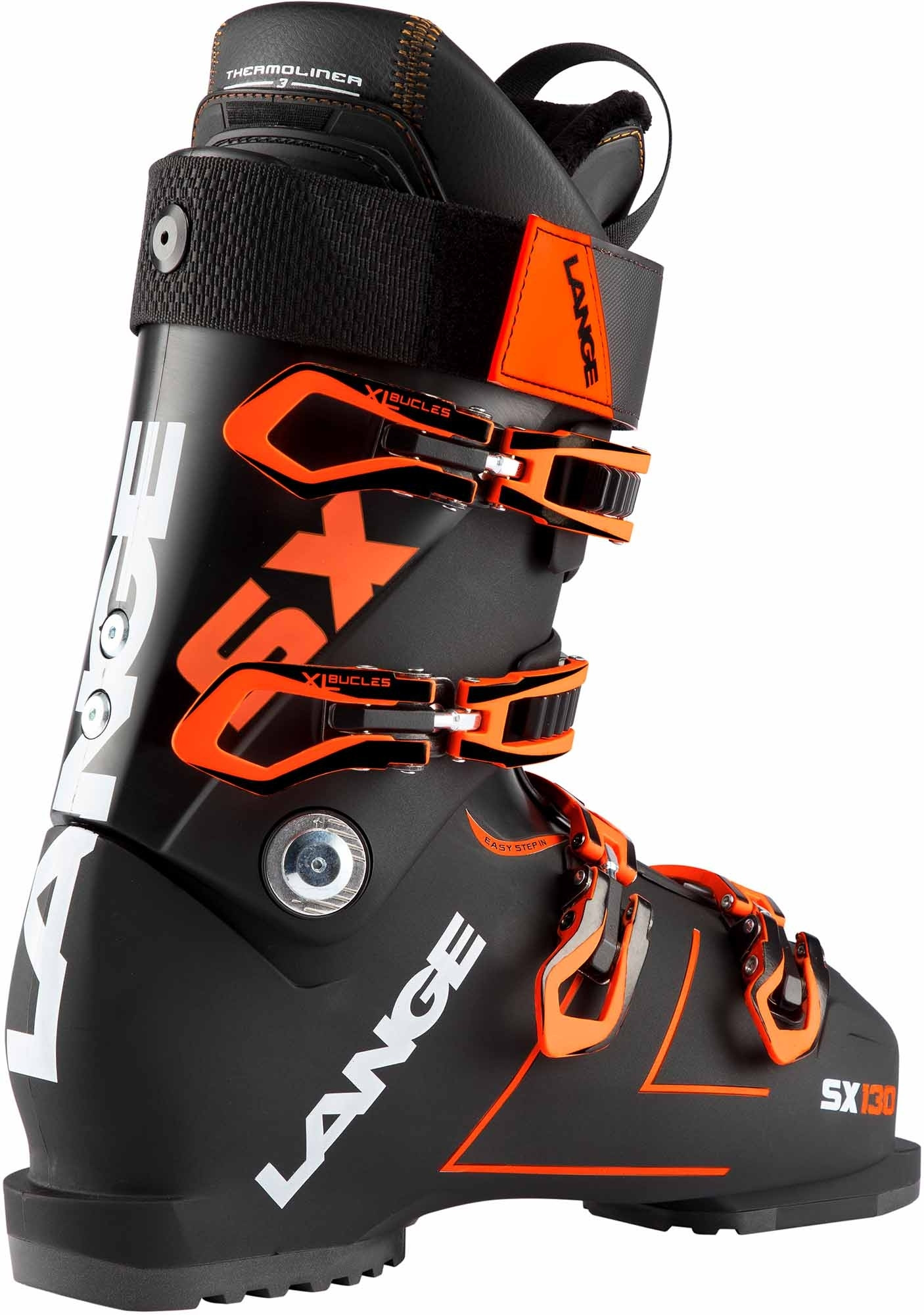 Chaussures De Ski Lange Sx 130 (black-orange) Homme - Livraison Gratuite !